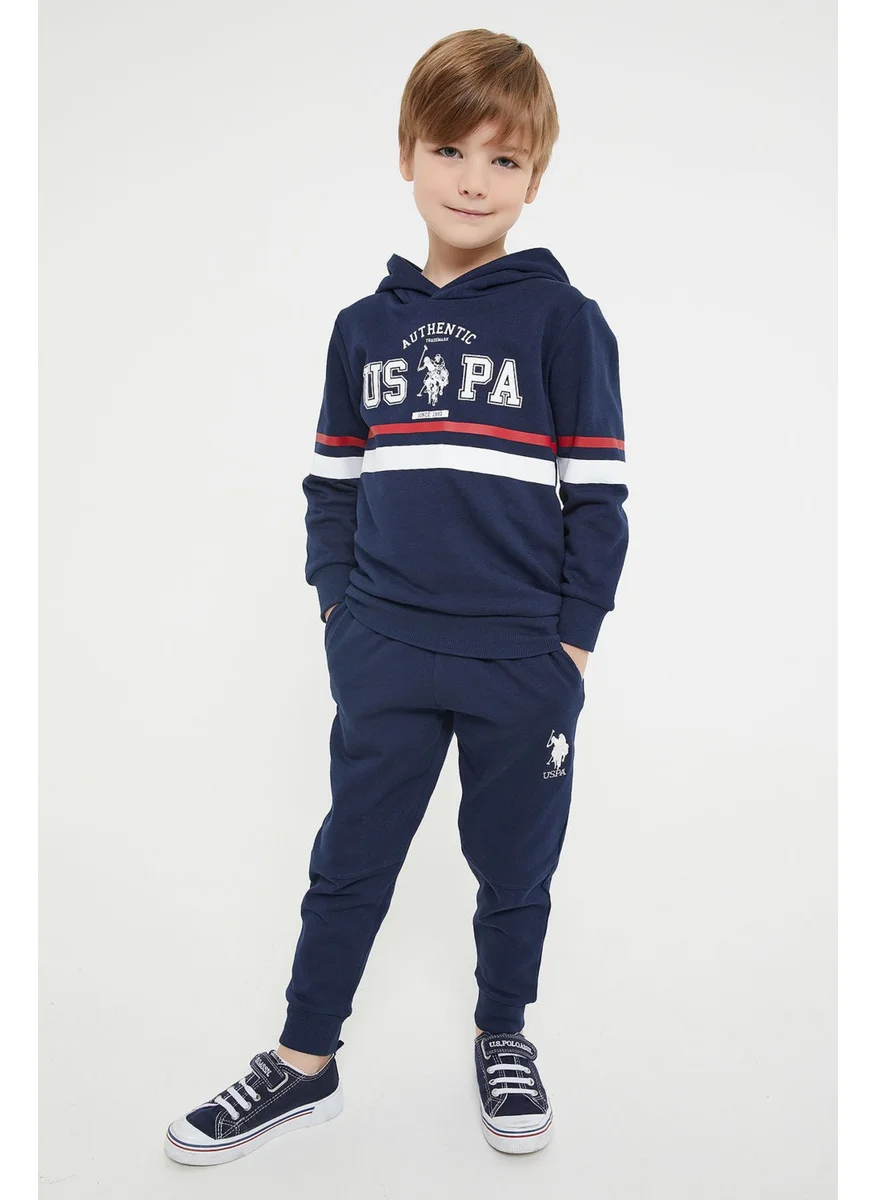 يو اس بولو اسن Licensed Navy Blue Boys Tracksuit