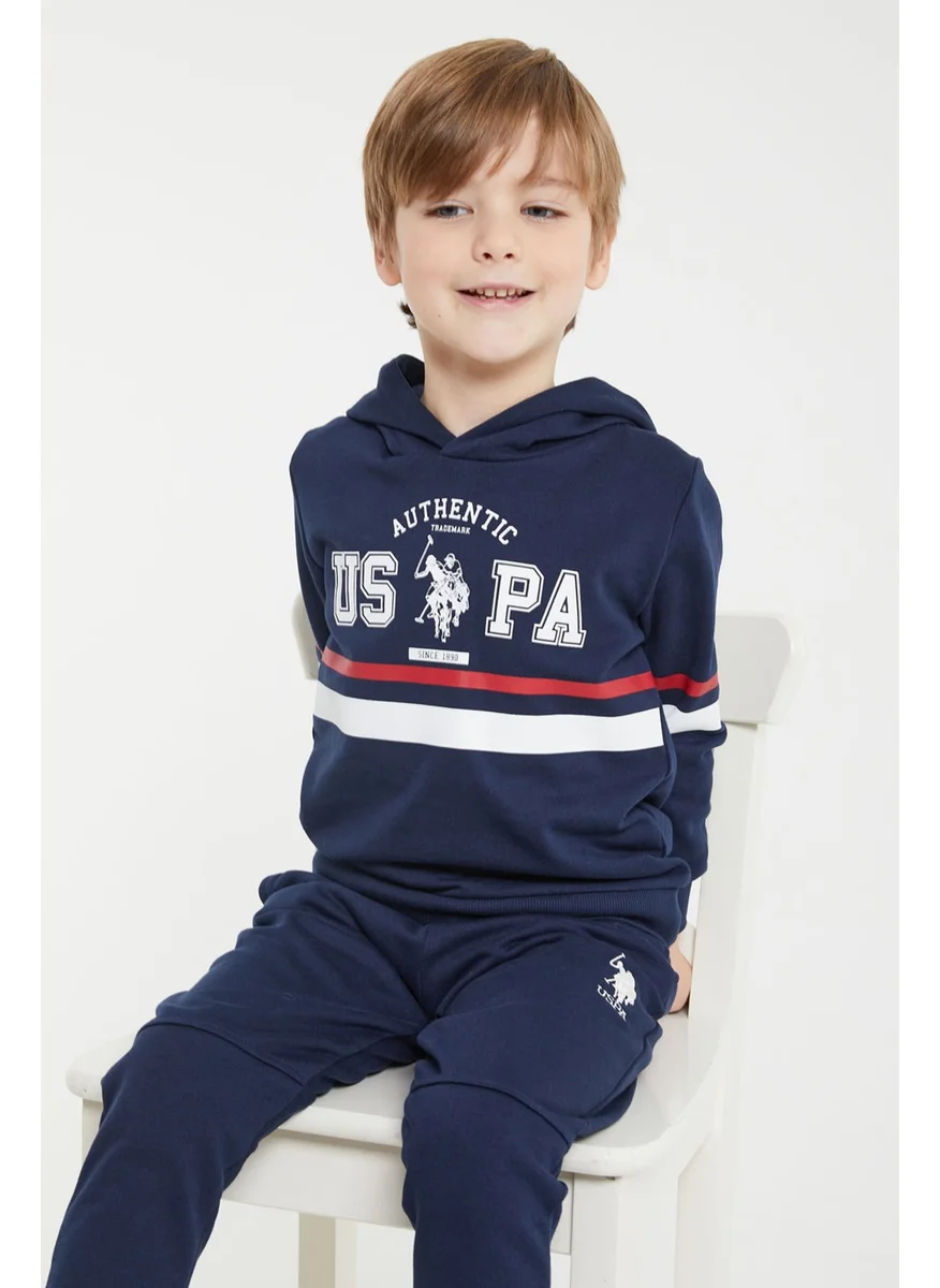 يو اس بولو اسن Licensed Navy Blue Boys Tracksuit