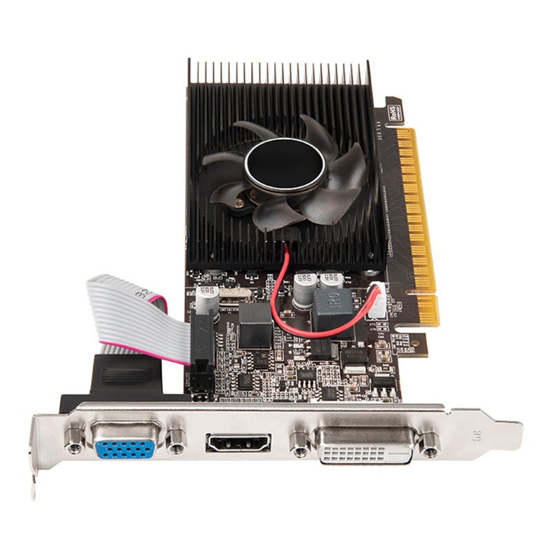 Graphics Card 1GB GDDR3 64-Bit Memory With Quiet Cooling Fan - HD+VGR Interfaces Video Card For Office Work Movie Viewing And Casual Gaming - Image 1