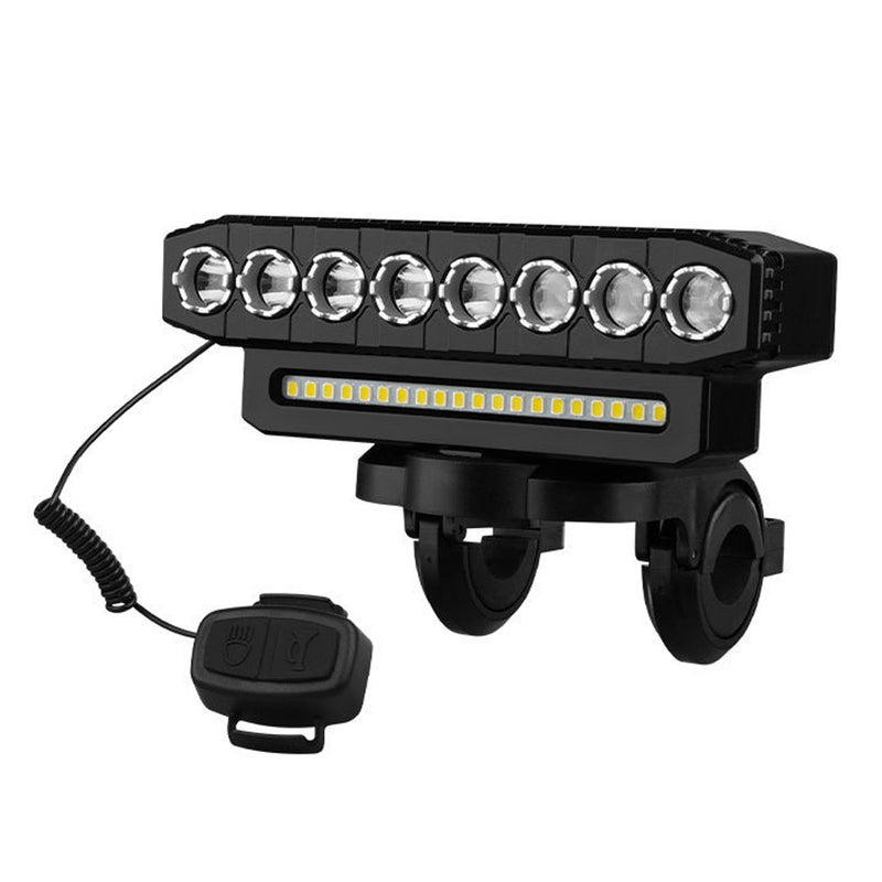 LED Bike Light with Horn USB Rechargeable Bicycle Front Light Waterproof with 6 Light Modes Support Power Bank Function for MTB Mountain Bike - Image 1