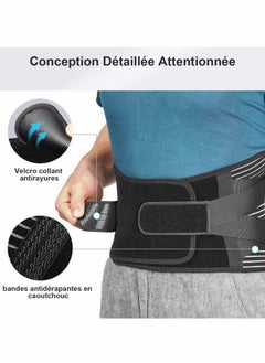 KASTWAVE Air Mesh Brace for Men Women Lower Pain Relief Corset with 7 Stays Adjustable Support Belt Work Anti skid Lumbar Sciatica Scoliosis Size L  - Image 2