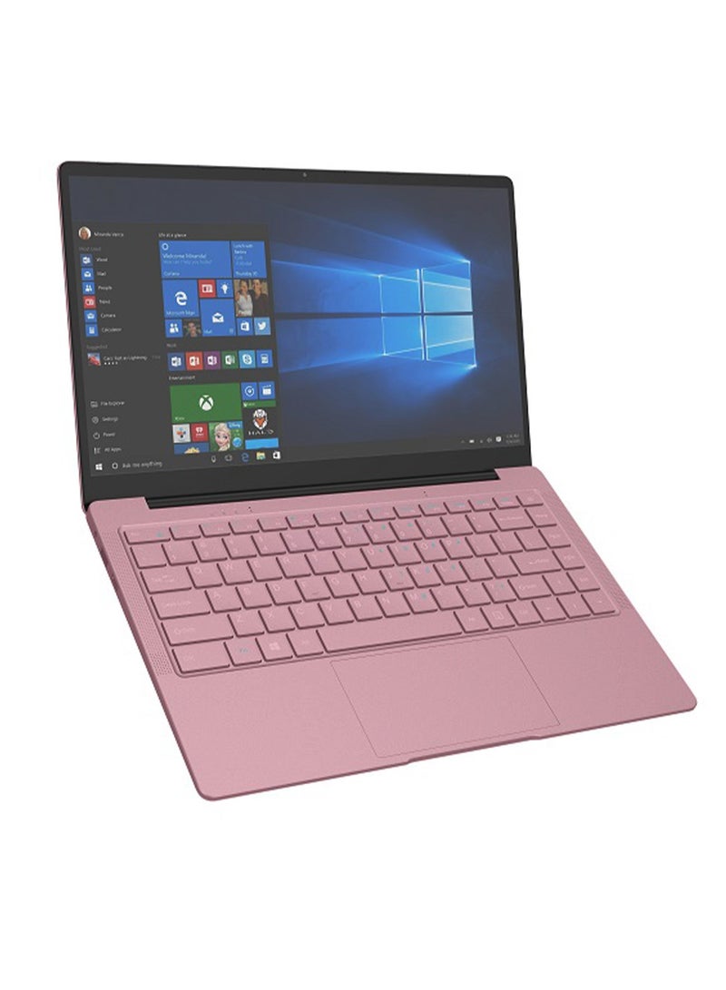 مول ويل حاسوب محمول مزود بشاشة عرض 14 بوصة، ومعالج Celeron N3710 وذاكرة وصول عشوائية سعة 8 جيجابايت/ذاكرة تخزين ثابتة سعة 128 جيجابايت/رسومات إنتل عالية الجودة الإنجليزية/العربية وردي ناعم - Image 2