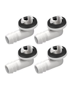 Y&D 4Pcs Air Conditioner Drain Hose Elbow Fitting Connector with Rubber Ring Fit for Mini-Split AC Unit and Window Conditioning Unit, Adapter (0.6 Inch 15mm)  - Image 1