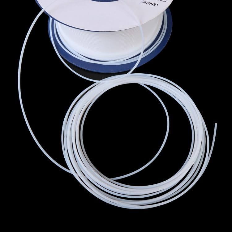 Tubing White PTFE Tube for 3D Printer Parts Pipe ID 0.5mm 1 2 .5 3 4 6 7 8 10 12mm 14mm 16mm 18mm 20mm F46 Insulated Hose Rigid 600V Meter(ID 2mm x 3mm OD) - Image 2