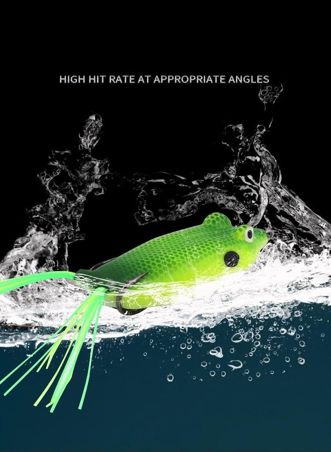 RAJry 3D Silicon Frog Lure Bass Trout Fishing Lures Kit Set 2 Pcs Realistic Prop Frog Soft Swimbait Floating Bait with Sharp Hooks for Freshwater Saltwater Size 7.5 CM - Image 5
