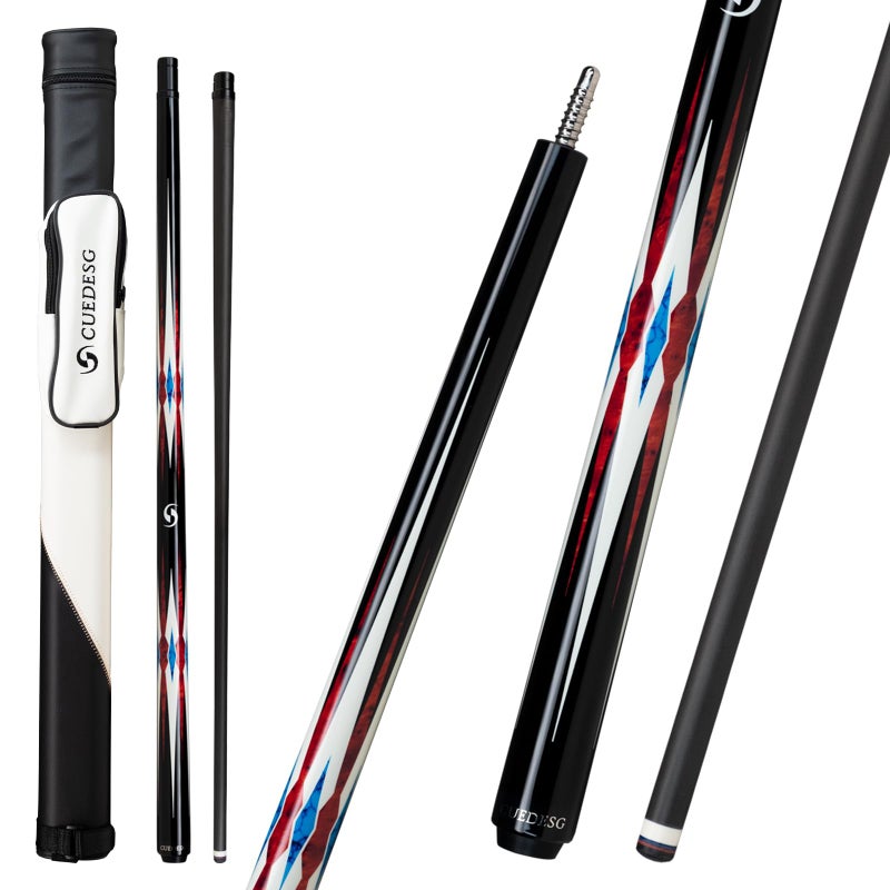CUEDESG Carbon Fiber Pool Cue Stick 105mm118mm125mmLow Deflection Pool StickProfessional Cue Stick with CaseYQ_Black_125mm - Image 2