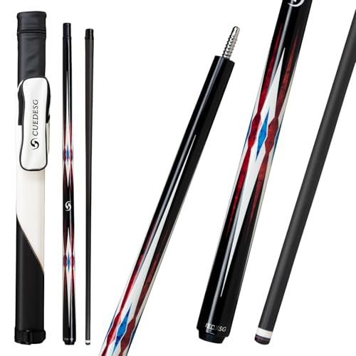 CUEDESG Carbon Fiber Pool Cue Stick 105mm118mm125mmLow Deflection Pool StickProfessional Cue Stick with CaseYQ_Black_125mm - Image 1