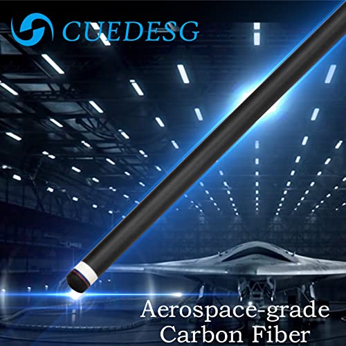 CUEDESG Carbon Fiber Pool Cue Stick 105mm118mm125mmLow Deflection Pool StickProfessional Cue Stick with CaseYQ_Black_125mm - Image 3