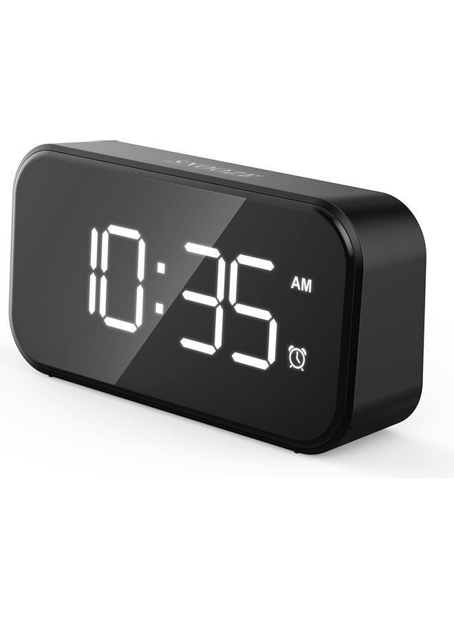 NIBEMINENT Snooze Function Fast Charge Full Screen Alarm Clock White 14.00 x 4.40 9.50cm - Image 1