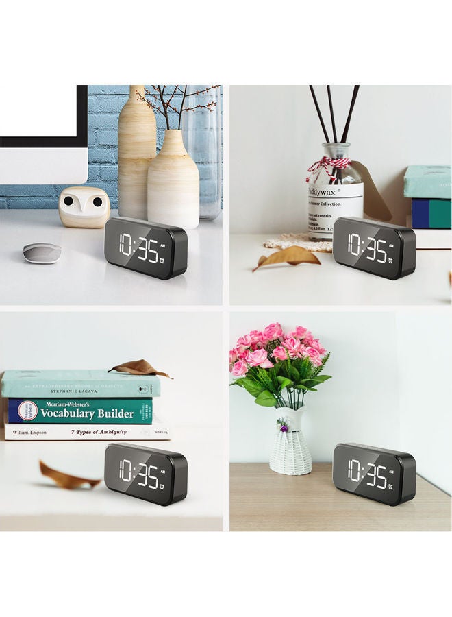 NIBEMINENT Snooze Function Fast Charge Full Screen Alarm Clock White 14.00 x 4.40 9.50cm - Image 5