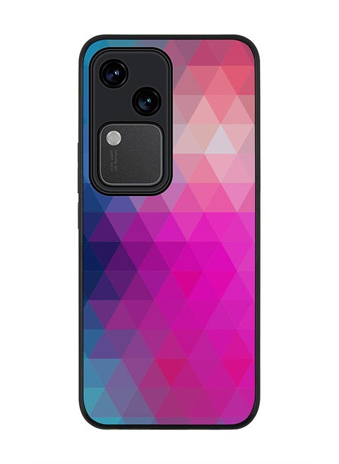 Rugged Black edge case for Vivo V30 5G, Slim fit Soft Case Flexible Rubber Edges Anti Drop TPU Gel Thin Cover -  Violet Prism