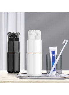 KASTWAVE 5 in 1 Travel Toothbrush Case with Lid Portable Travel Toothbrush Holder Toiletry Cup Travel Camping School Toothbrush Travel Container Travel Wash Set  - Image 3