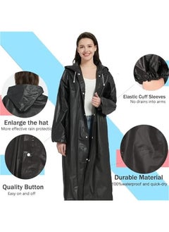 HOOKOR Rain Ponchos Raincoats for Adults Women Men, Reusable Rain Jacket Coats with Hood for Family Disney Park Travel 2 Pack  - Image 2
