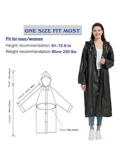 HOOKOR Rain Ponchos Raincoats for Adults Women Men, Reusable Rain Jacket Coats with Hood for Family Disney Park Travel 2 Pack  - Image 3