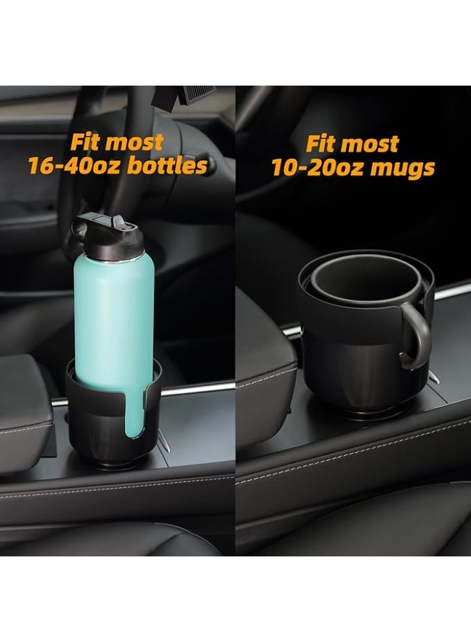 Car Cup Holder Expander Adapter, Cup Holder Extender for Car with Adjustable Base, Fits Yeti 24/36/46oz, Hydroflask 32/40oz, Large Bottles in 3"-4" - Image 3