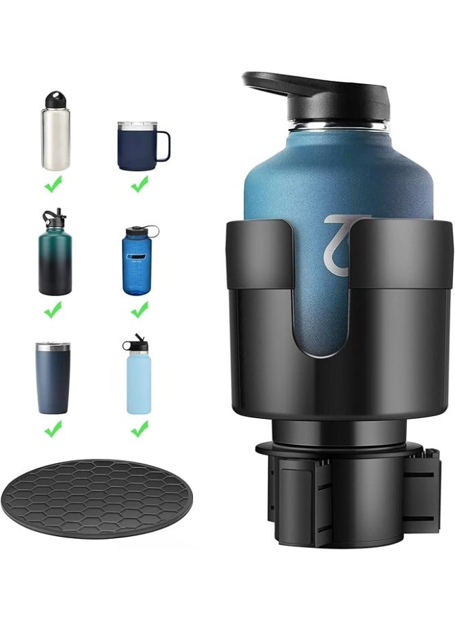 Car Cup Holder Expander Adapter, Cup Holder Extender for Car with Adjustable Base, Fits Yeti 24/36/46oz, Hydroflask 32/40oz, Large Bottles in 3"-4" - Image 2