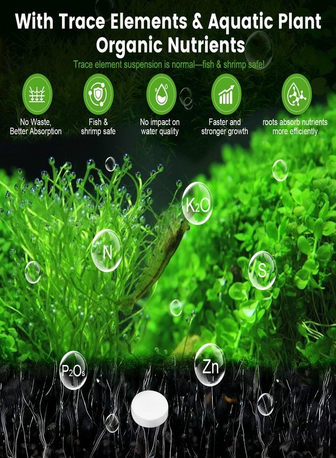 Maozyiltle Root Tabs, Aquarium Plant Fertilizer, Aquarium Water Care Tabs, 100 Tabs Aquarium Plant Food Safe for Fish and Shrimp, Aquatic Plant Fertilizer for Planted Aquarium Substrate (100) - Image 3