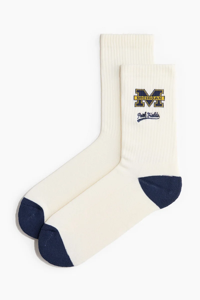 H&m Motif-detail socks