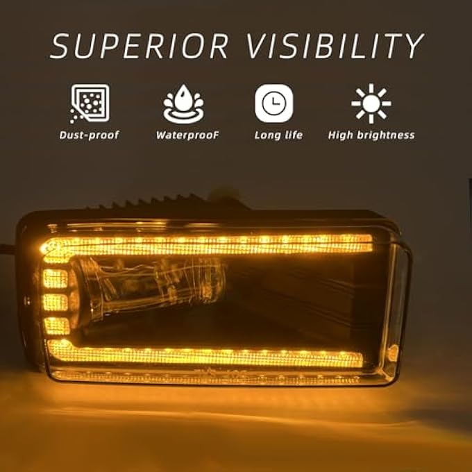 BOXLIGHT LedDrl Fog Lights For 20072015 Chevy Silverado Suburban AvalancheTahoeGmc Sierra 1500 2500Hd 3500Hd  20102014 Yukon  20072008 Cadillac Escalade Front Bumper Driving Fog Lamps A Pair - Image 4