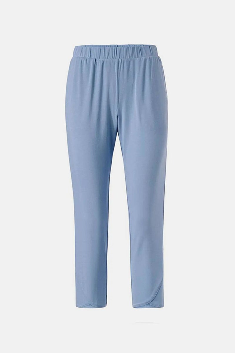 Tchibo Women Plain Leisure Trousers, Light Blue  - Image 2