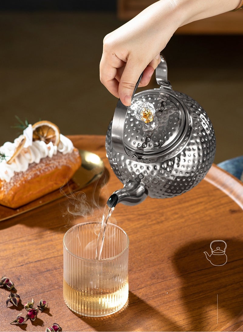 LOOPITYS 2L food grade stainless steel teapot is sturdy and durable, suitable for household and household items, and easy to enjoy the fun of brewing tea - Image 5