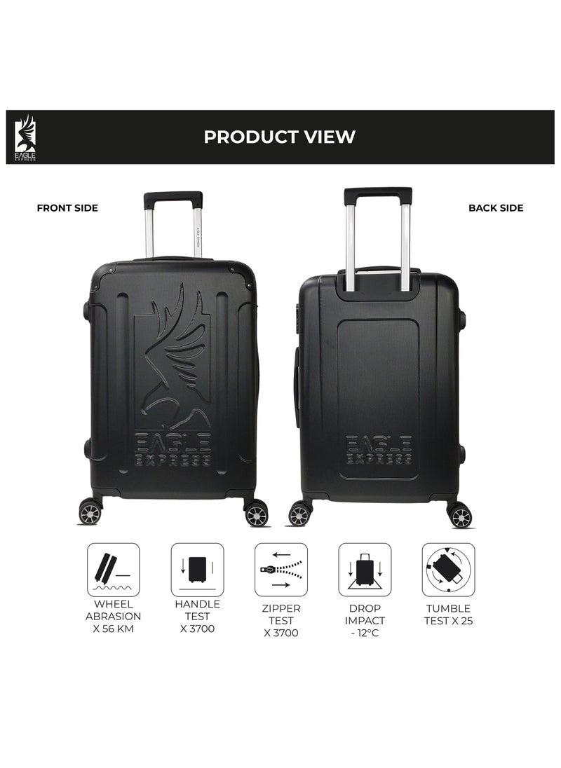Eagle Express PROTECTOR ABS HARD TROLLEY 20,24,28 inch 3 Piece Set BLACK  - Image 3