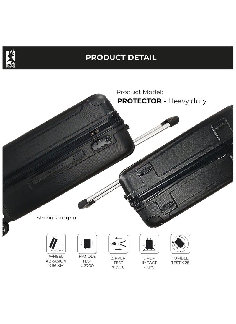 Eagle Express PROTECTOR ABS HARD TROLLEY 20,24,28 inch 3 Piece Set BLACK  - Image 4