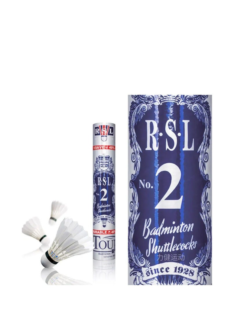 RSL - Badminton shuttlecock 12 pieces (RSL No. 2 - Speed-76) - Image 1