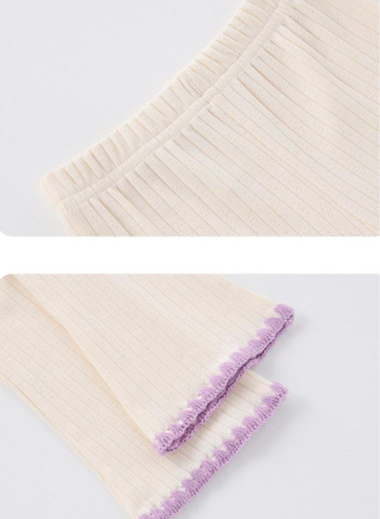 Yangqi Baby Bottom Home Clothes Split Bottom Shirt Bellbottom Pants Two Piece Set - Image 5