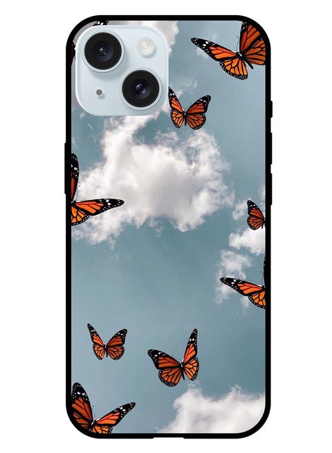 Protective Case Anti Scratch Shock Proof Bumper Cover For iPhone 15 Butterfies