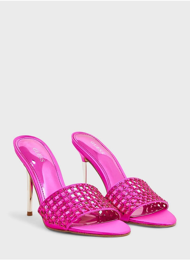 GUESS - Mably Studded Heel Sandals - Image 1