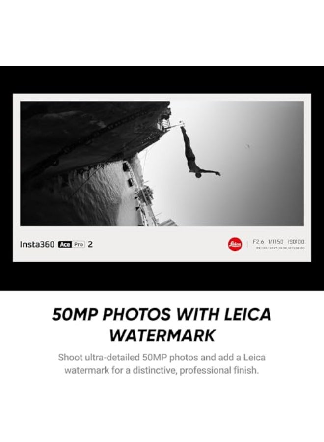 Insta360 Ace Pro 2 Flash Print Bundle | 8K Waterproof Action Camera Co-Engineered with Leica, 1/1.3" Sensor, Dual AI Chip, Leading Low Light, Xplorer Grip Pro Kit for Street Photography - Image 4