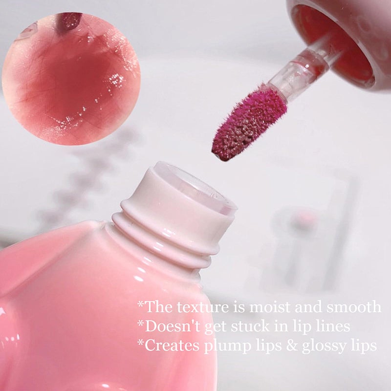 DENESTUP 6pcs Bunny Rabbit Lip Gloss Liquid Lipsticks Set,Moisturizing Hydrating Lip Glow Oil Shine Lip Plumping Glass Waterproof Finish Party Gift for Women - Image 5