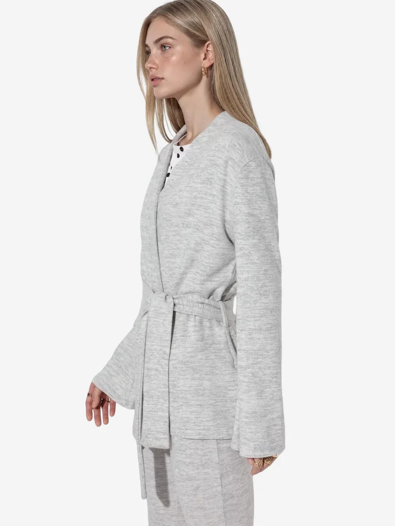 Busem BUSEM Belted Ribbed Knit Cardigan