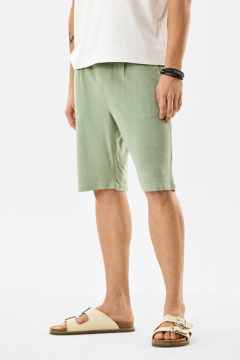 SNITCH شورتات كتان بقصة عادية