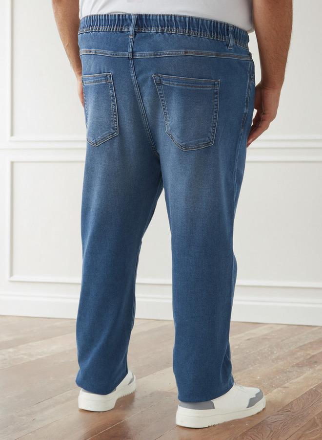 سبلاش فيڤ جينز رجالي بخصر مرن بقصة عادية وجيوب - Image 3