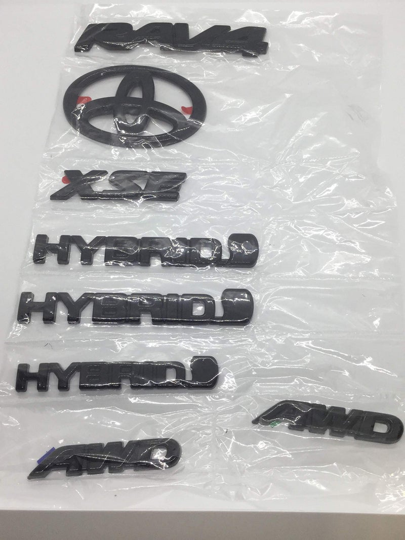 TOYOTA Genuine Toyota 2019 & Newer RAV4 Hybrid XSE Black Blackout Emblem Overlay Kit - Image 5