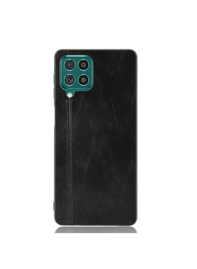 اس-توب جراب لهاتف Samsung Galaxy F62/M62 مقاوم للصدمات بنمط جلد البقر المخيط، مصنوع من مادة البولي يوريثين الحراري + البولي يوريثان الحراري + مادة TPU - Image 2