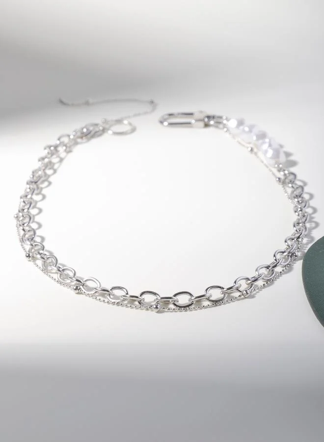 Take Two  Faux Pearl Link Chain Necklace for Women | Best Price UAE