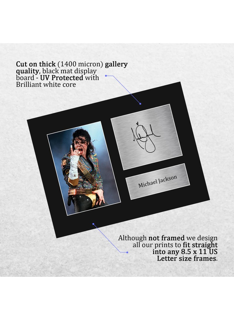 HWC Trading HWC Trading USL Michael Jackson Gifts Printed Signed Autograph Picture for Music Memorabilia Fans - US Letter Size  - Image 3
