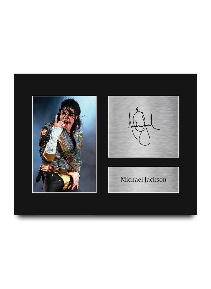HWC Trading HWC Trading USL Michael Jackson Gifts Printed Signed Autograph Picture for Music Memorabilia Fans - US Letter Size  - Image 1