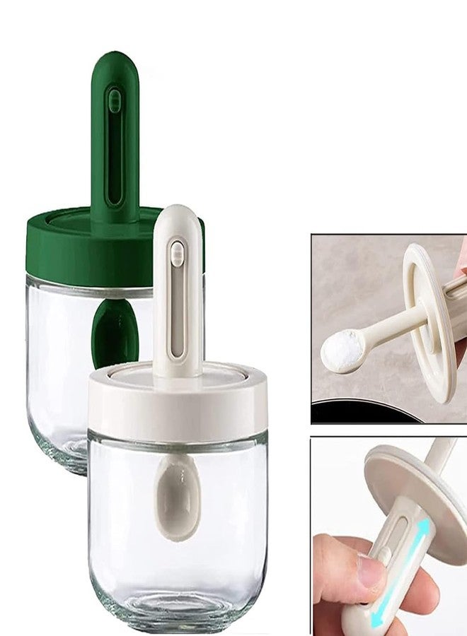 XEREBIAN Telescopic Seasoning Bottle Spice Jar Household Kitchen Seasoning Box Sub-packed Salt and Monosodium Glutamate Storage Box Leak-proof, 300ml (2) - Image 1