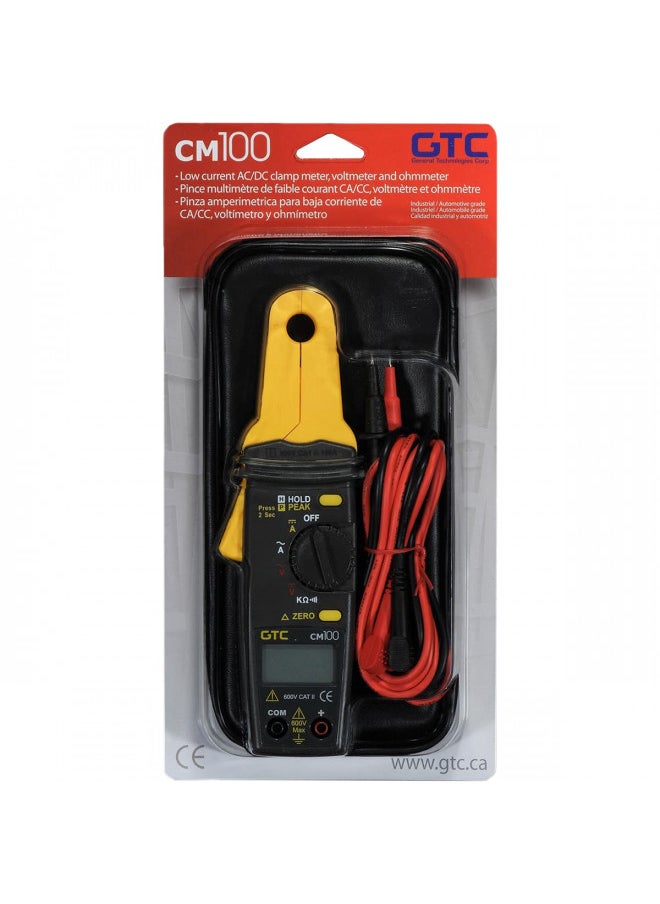 GTC CM100 1 mA to 100 Amps AC/DC Low Current Clamp Meter by General Technologies Corp