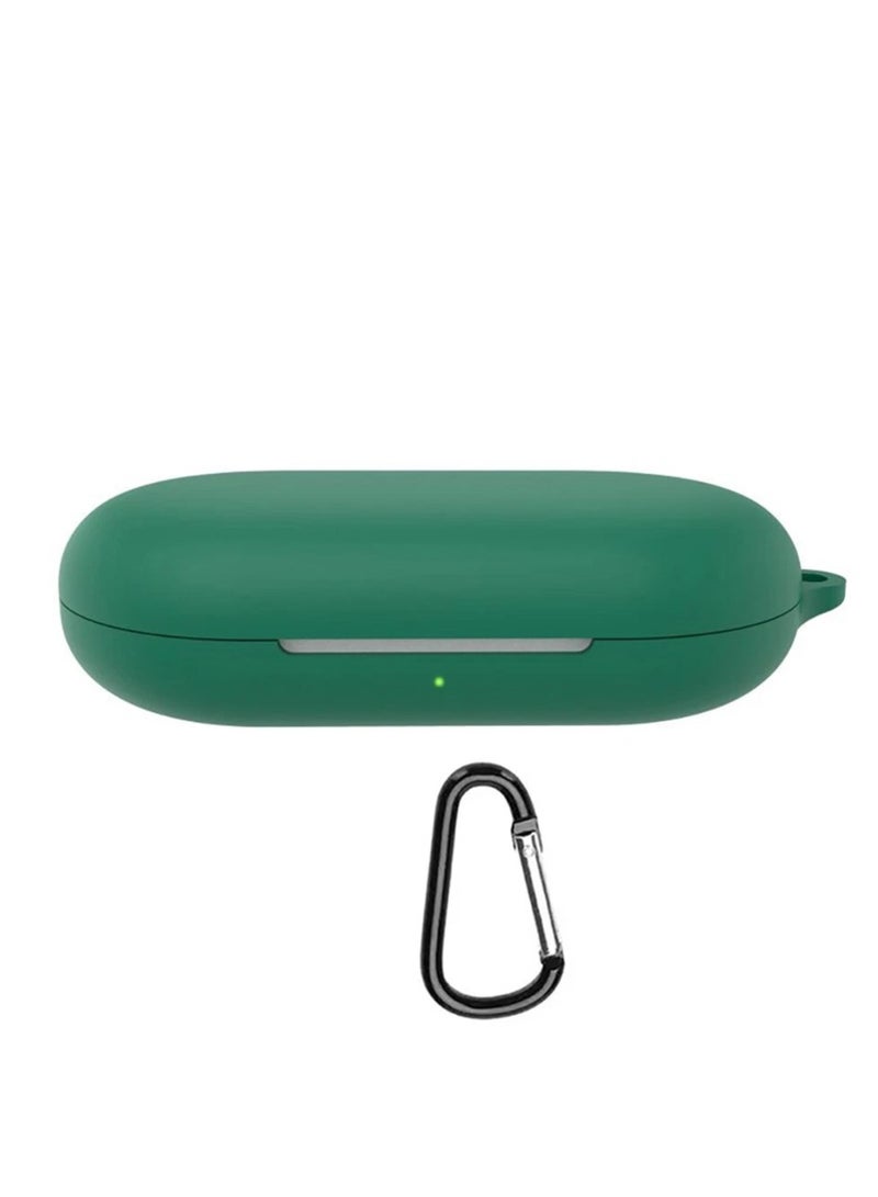 Protective Case for Anker Soundcore V20i Soft Silicone Case Drop Resistant Scratch Resistant Shockproof Dustproof Lightweight Foldable Rechargeable Carabiner green - Image 1