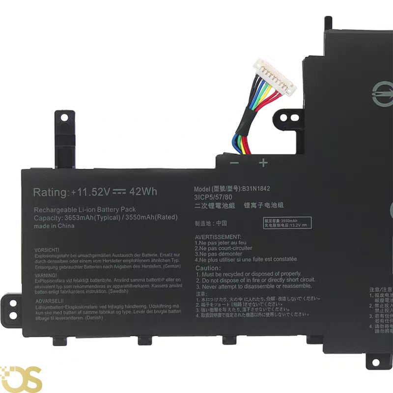 او اس بطارية متوافقة مع ASUS Vivobook 15 K513E K513EAN X513EA X513E X513UA Vivobook S15 V5050E V5050EA V5050EA1135 S5500F S5500FF L V531 V531FA V531FL S531FL C31N1842 من  OS - ضمان لمدة 3 أشهر - Image 2