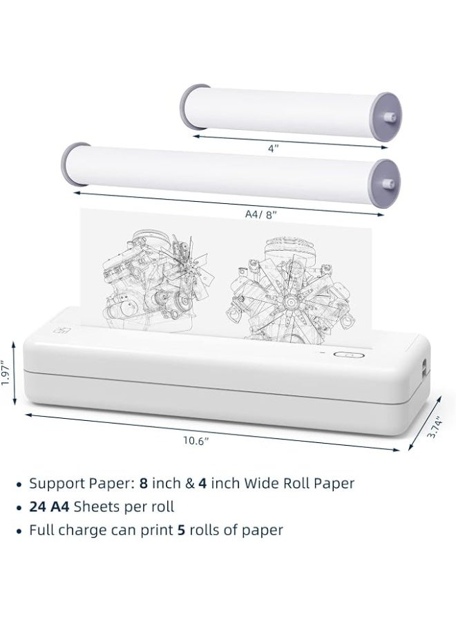 HPRT 2 Roll A4 Thermal Paper BPA Roll White - Image 3