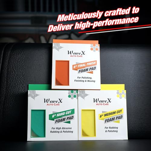 Wavex 6-Inch Final Finish Foam Pad for Car | Low Profile 20mm Design for Extreme Performance | Ultra Soft Foam for High Gloss Shine | Compatible with DA & Rotary Polisher | Machine Washable & Reusable - Image 2