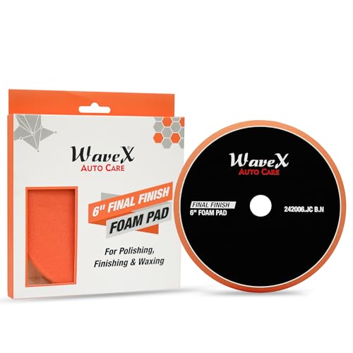 Wavex 6-Inch Final Finish Foam Pad for Car | Low Profile 20mm Design for Extreme Performance | Ultra Soft Foam for High Gloss Shine | Compatible with DA & Rotary Polisher | Machine Washable & Reusable - Image 1