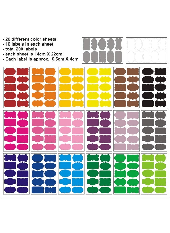 Premify 200 Pieces Chalkboard Labels, Name Stickers Daycare Waterproof Water Bottle Labels With 2 Chalk Markers, Reusable Baby Bottles, Cups, Lunch Box, School Supplies, Kitchen Containers & Jars - Image 4