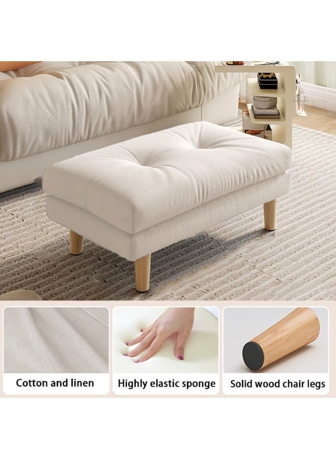 WALALLA Multifunctional Wood Foot Stool, Ottoman Foot Rest, Under Desk Footrest, Step Stool Seat, Home Chair with Removable Soft Foot Rest Pad with 2-Tier Pad, Stool Legs for Home, Office - Image 4
